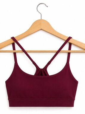 Wunder Under Train Strappy Racer Bra- Burgundy